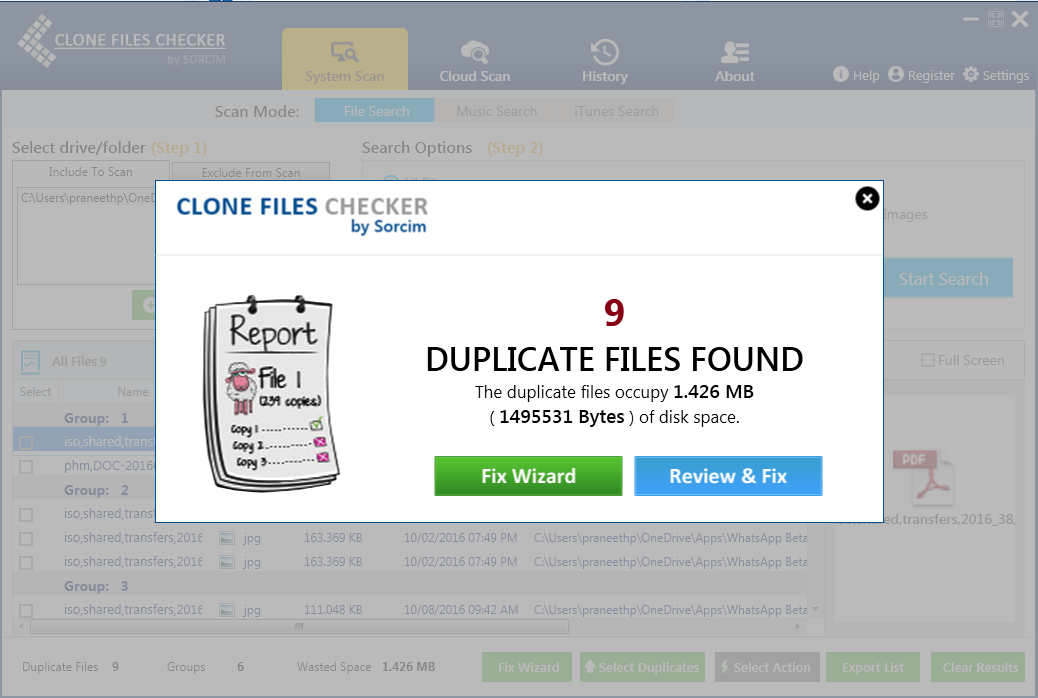 onedrive duplicate file remover